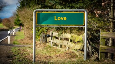 Sokak yön Işareti aşk yol