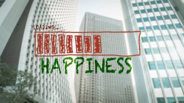 Sokak İşareti Mutluluk Için Yön Yolu