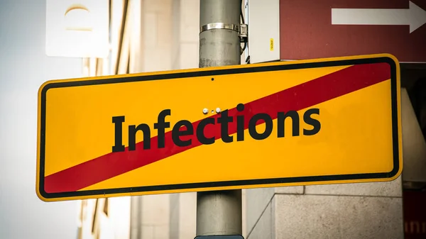 Вуличний Знак Шлях Гігієни Проти Інфекцій — стокове фото