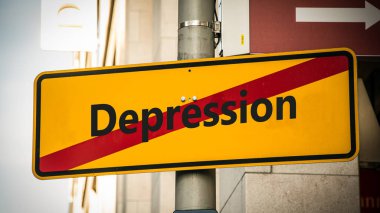 Sokak İşareti Motivasyon ve Depresyon için Yön Yolu