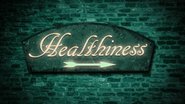 Sokak İşareti Sağlıklılığa Giden Yön Yolu