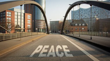 Sokak İmza barış için yön yolu