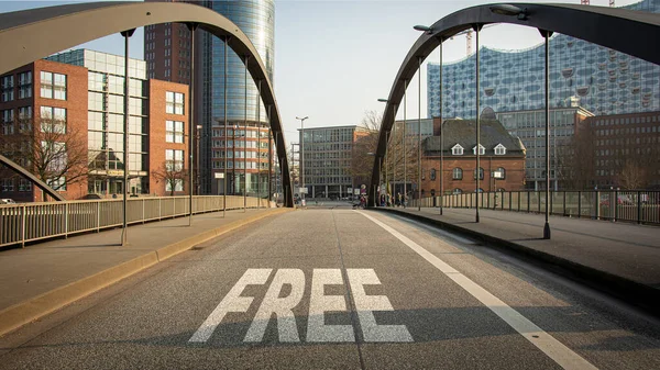 Sokak Ücretsiz Yön Işareti — Stok fotoğraf