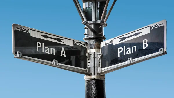 Street Sign Direction Way Plan Plan — Stock Photo, Image