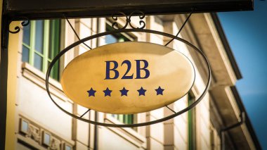 Sokak İşareti B2b Için Yön Yolu