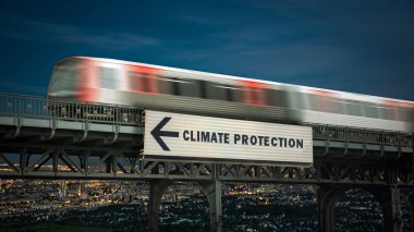 Sokak Işareti Iklim koruma yönü yol