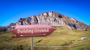 Sokak Işaret yön yol bina zemin