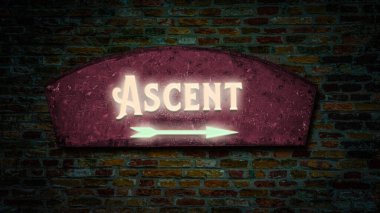 Sokak İşareti Tırmanış a yöne Doğru Yol