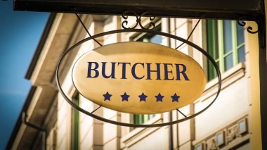 Sokak İmza Kasap Için Yön Yolu