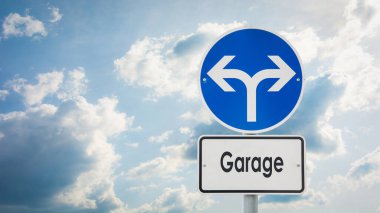 Sokak Işareti garaj yönü yol