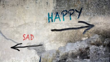 Sokak Imza yön Way mutlu VERSUS sad