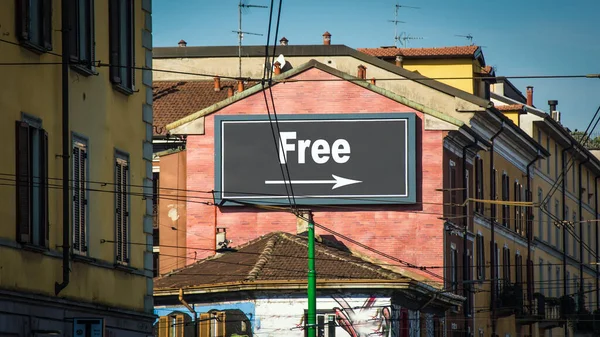 Street Sign Modo Direzione Liberare — Foto Stock