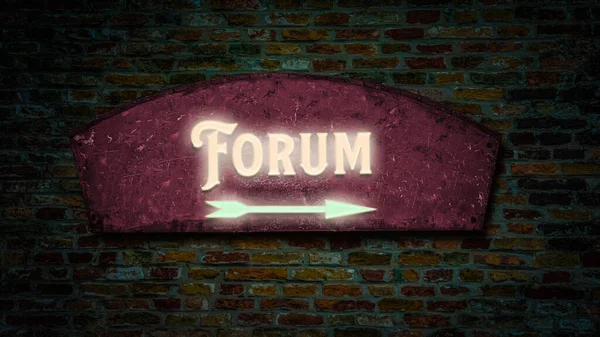 Gata Underteckna Riktningen Väg Till Forum — Stockfoto