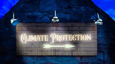 Sokak Işareti Iklim koruma yönü yol