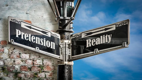 Street Sign Direction Way Reality Pretension — Stock Photo, Image