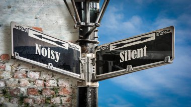 Sokak Imza yön yol Silent VERSUS gürültülü