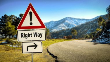 Sokak doğru yol yön Imzala