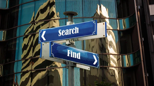 Straat Teken Richtings Manier Zoeken Zoeken — Stockfoto