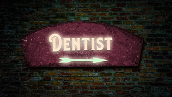 Street Sign Direction Way Dentist — Stock Photo, Image