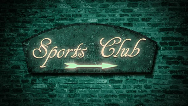 Rua Assine Direção Way Sports Club — Fotografia de Stock