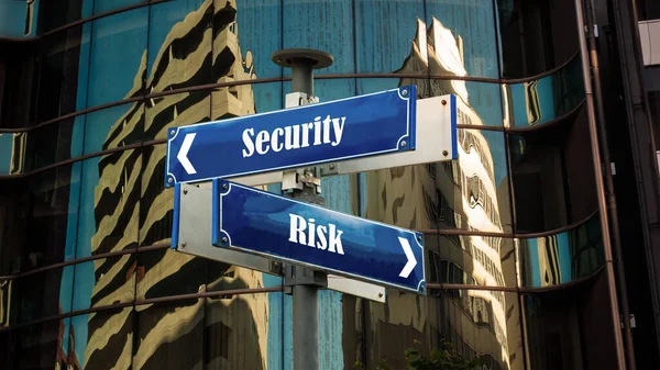 Street Sign Direction Way Security Risk — Stok Foto