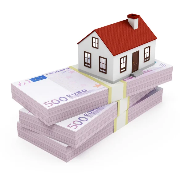 Hipoteca de la casa - euro — Foto de Stock