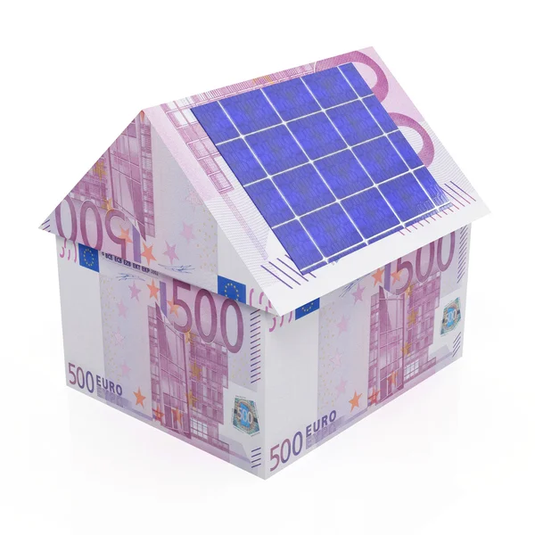 Solar energy savings euro — Stock Photo, Image