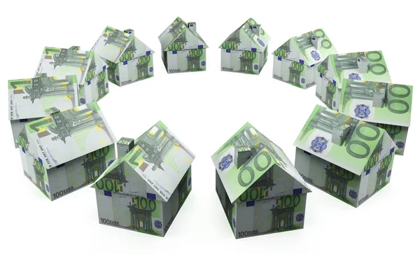 Money house euro — Stock Photo, Image