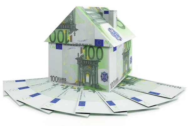 Hus mortgage euro — Stockfoto