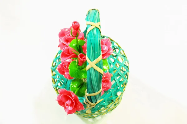 Colorful Flower basket — Stock Photo, Image