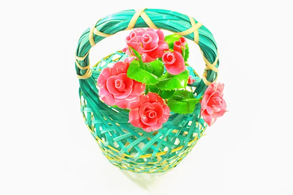 Kolorowy kwiat koszyk — Zdjęcie stockowe