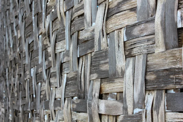 La pared de mimbre y bambú hecho — Foto de Stock
