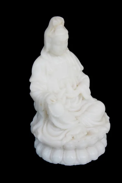 Guanyin beeldengroep voor aanbidding voor geluk — Stockfoto