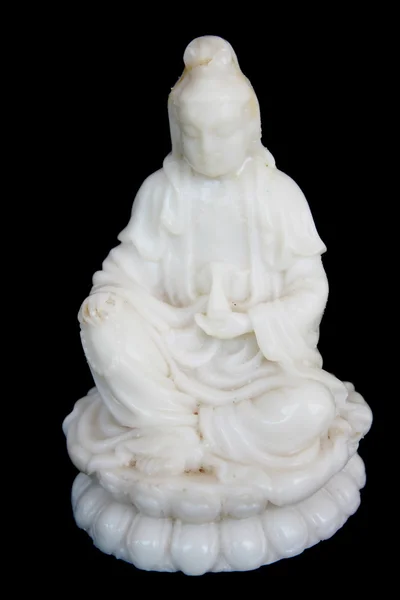 Guanyin beeldengroep voor aanbidding voor geluk — Stockfoto