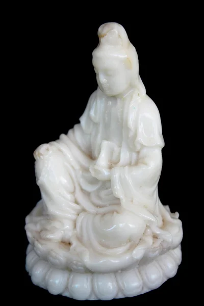 Guanyin beeldengroep voor aanbidding voor geluk — Stockfoto