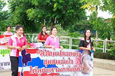 mahasarakham, thailands - 26 Haziran: geçit töreni organize spor turnuvaları 26 Haziran, mahasarakham, Tayland