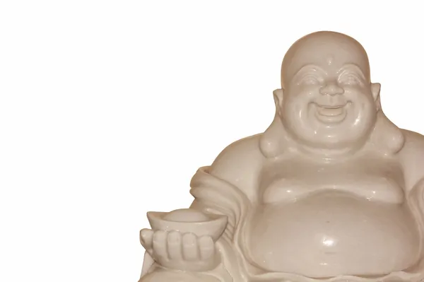 Figurines de Bouddha sur fond blanc . Image En Vente