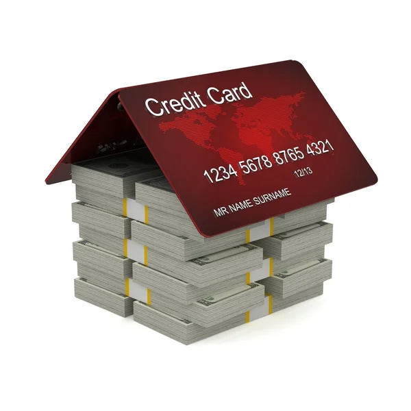 ドル紙幣・ クレジット カード ロイヤリティフリーのストック画像