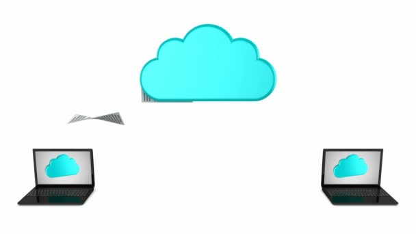 Computación en nube — Vídeo de stock