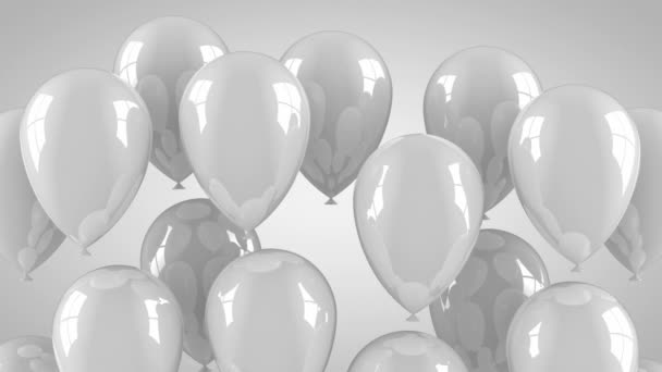 Grå ballonger — Stockvideo