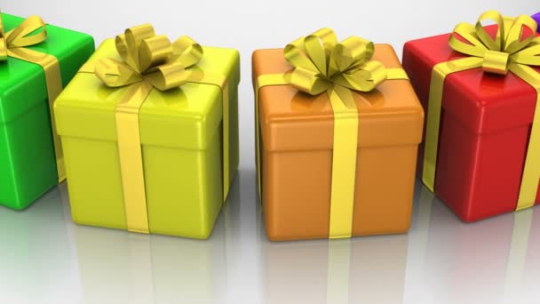 Cajas de regalo — Vídeos de Stock