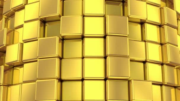 Золотые кубики — стоковое видео