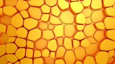 Geometrik Şekillerin Arkaplanı. Soyut hareket, döngü, iki renk, 3D görüntüleme, 4k çözünürlük