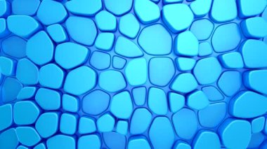 Geometrik Şekillerin Arkaplanı. Soyut hareket, döngü, iki renk, 3D görüntüleme, 4k çözünürlük