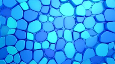 Geometrik Şekillerin Arkaplanı. Soyut hareket, döngü, iki renk, 3D görüntüleme, 4k çözünürlük