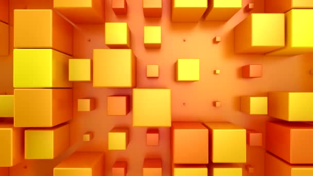 Achtergrond Van Animated Cubes Abstract Motion Loop Twee Kleuren Rendering — Stockvideo