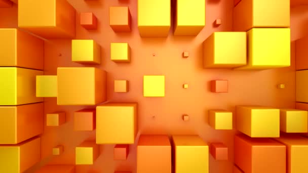 Latar Belakang Animated Cubes Gerakan Abstrak Loop Dua Warna Rendering — Stok Video