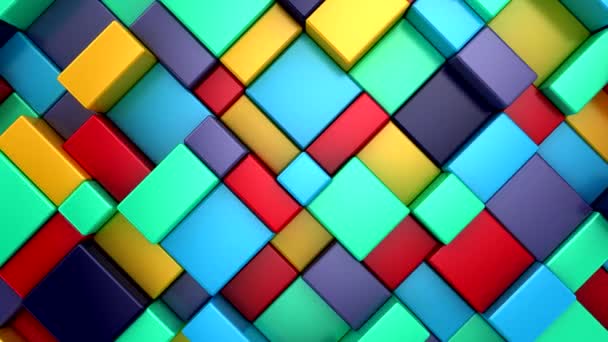 Background Animated Cubes Abstract Motion Loop Rendering Resolution — Stock Video