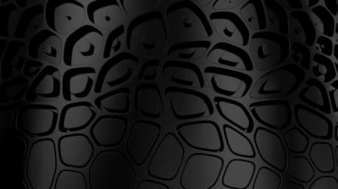 Geometrik Şekillerin Arkaplanı. Soyut hareket, döngü, iki renk, 3D görüntüleme, 4k çözünürlük