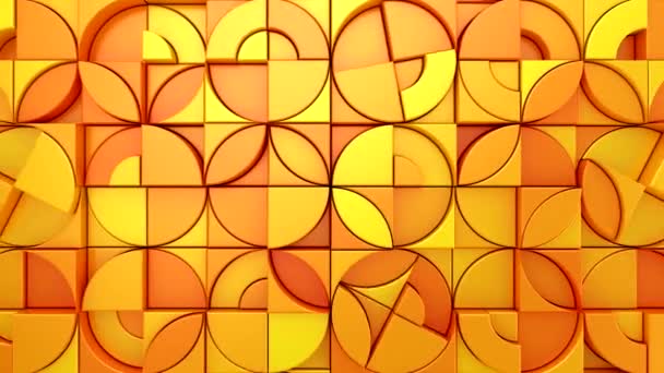 Antecedentes Formas Geométricas Movimiento Abstracto Bucle Colores Representación Resolución — Vídeos de Stock